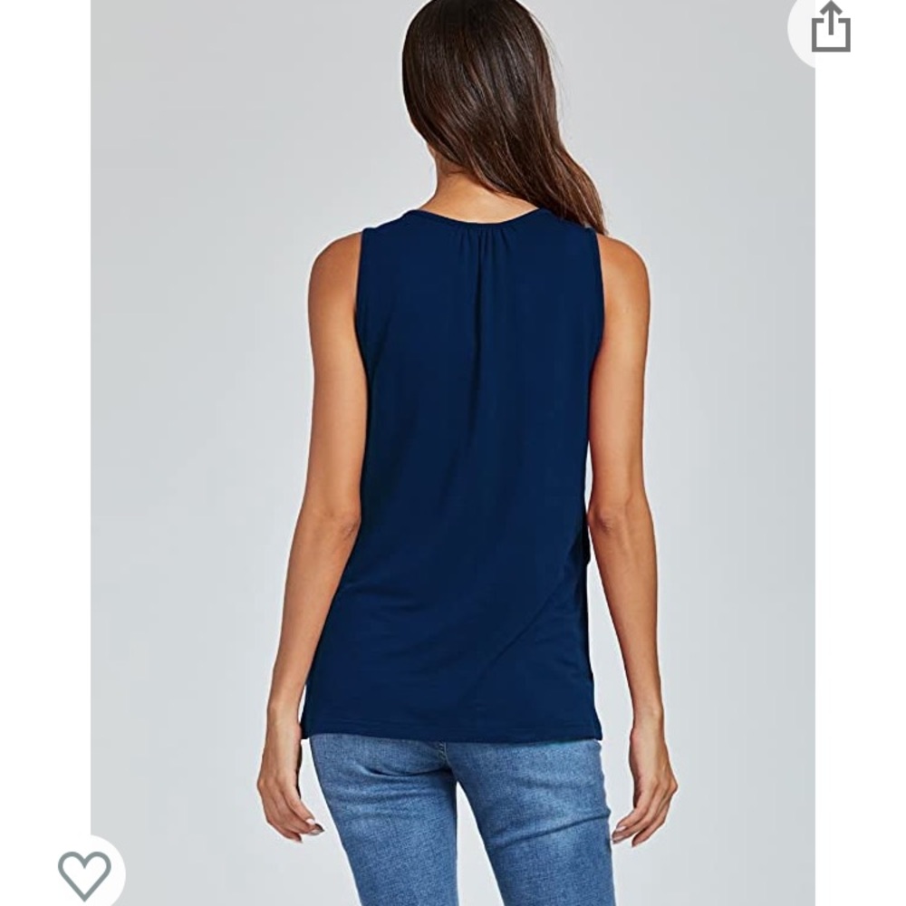 Nursing top Large maternity shirt pumping blue - Picture 4 of 6